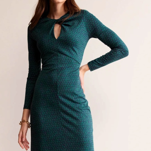 Boden Empire Knot Midi Dress - Picture 1 of 8